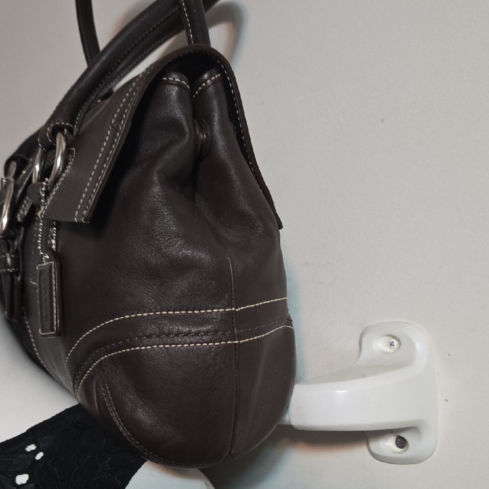 Coach Dark Brown Leather Handbag - Picture 4 of 16